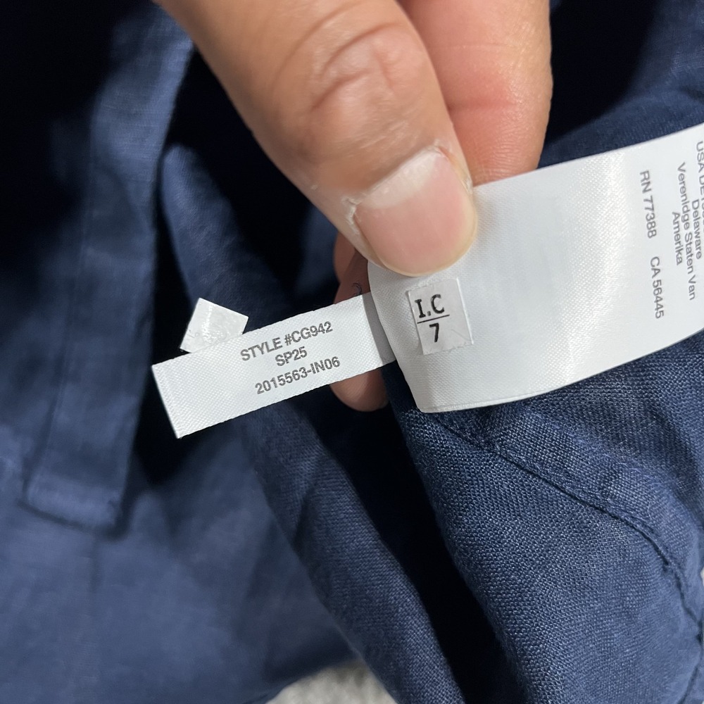 J Crew Shirt Womens 10T Blue Baird McNutt Irish Linen Classic Fit Button Up New - Picture 8 of 11